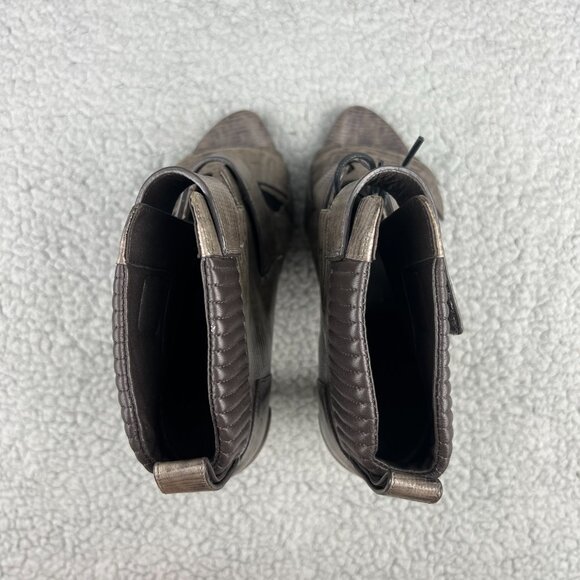 Alexander Wang Sandals Women 7 37 Shoe Grey Noemi Booties Heels Boots Peep Toe 1 - Picture 6 of 13